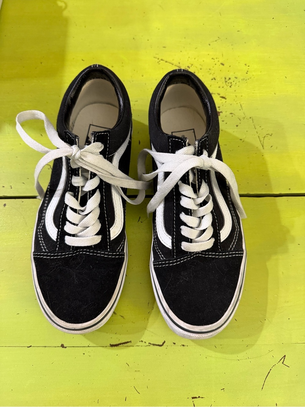 Vans Black and White Kids Sneakers